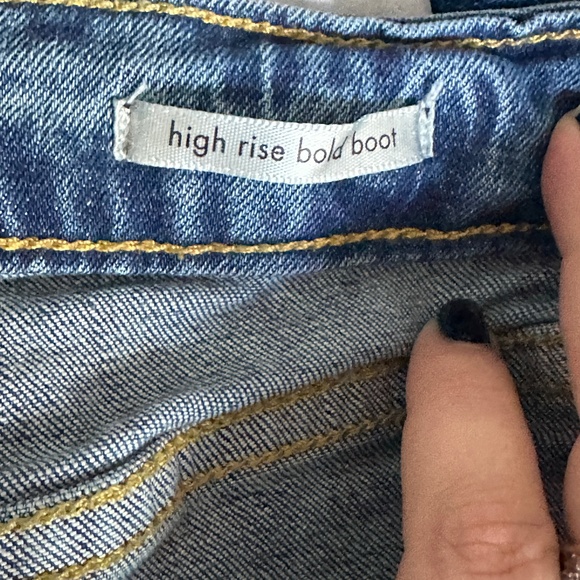 Women's Wrangler Dark Wash High Rise Bold Boot Jeans Size 14 Length 34 - Picture 6 of 10